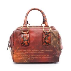 Louis Vuitton Man Crazy Monogram Jokes handbag leather Red Multicolor